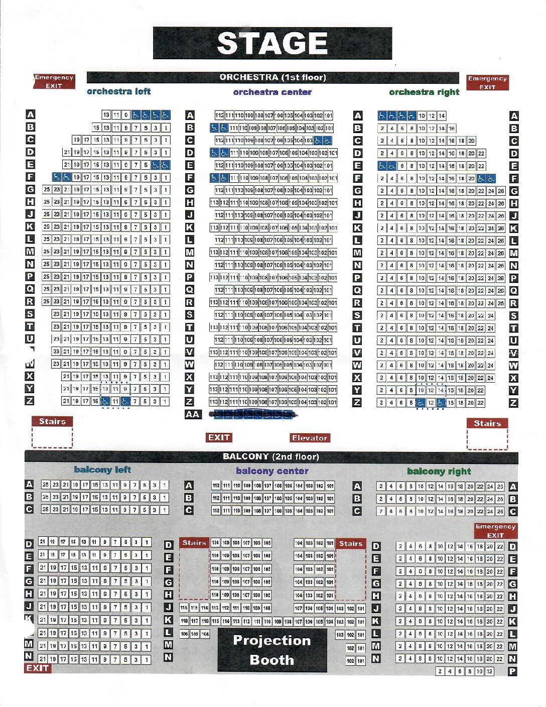 Cca Seating Chart Pdf Concord Dance