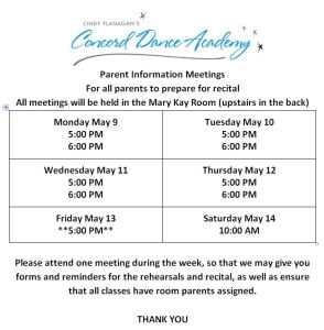 Holiday Break @ Concord Dance Academy